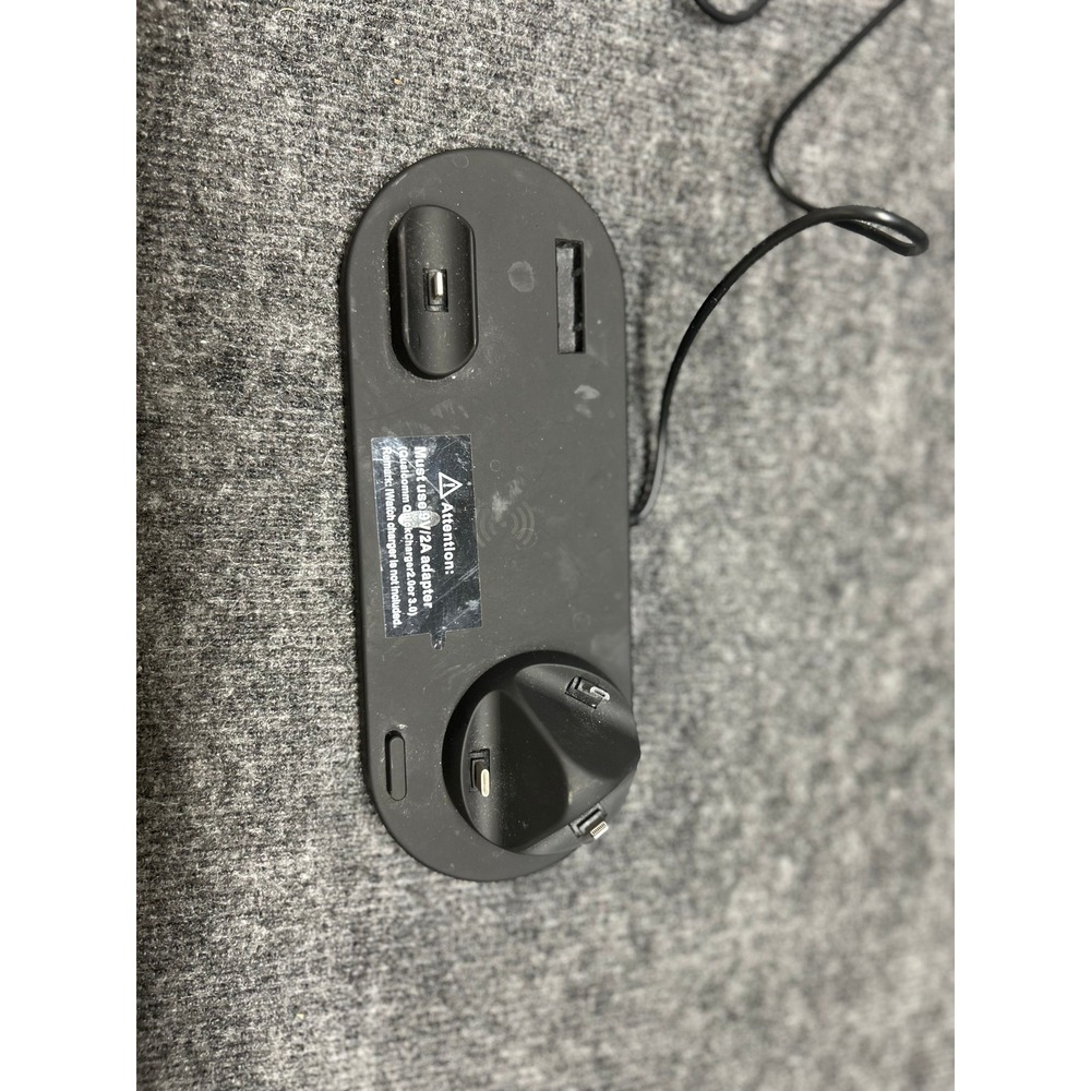 3-in-1 Wireless Charging Station Dock for Phone Earbuds Watch Black S12